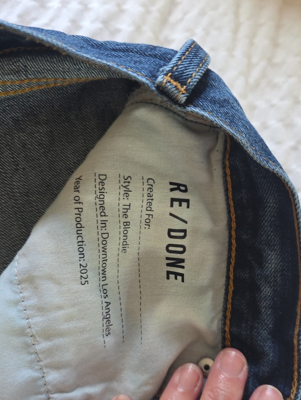 RE/DONE Blondie Womans Denim Jean Size 30 Never Worn.  Retail $295